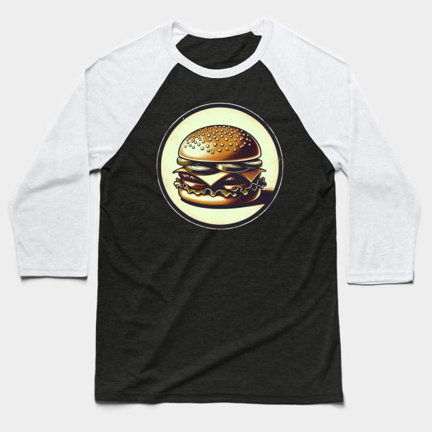 burger Baseball T-Shirt by Anthony88